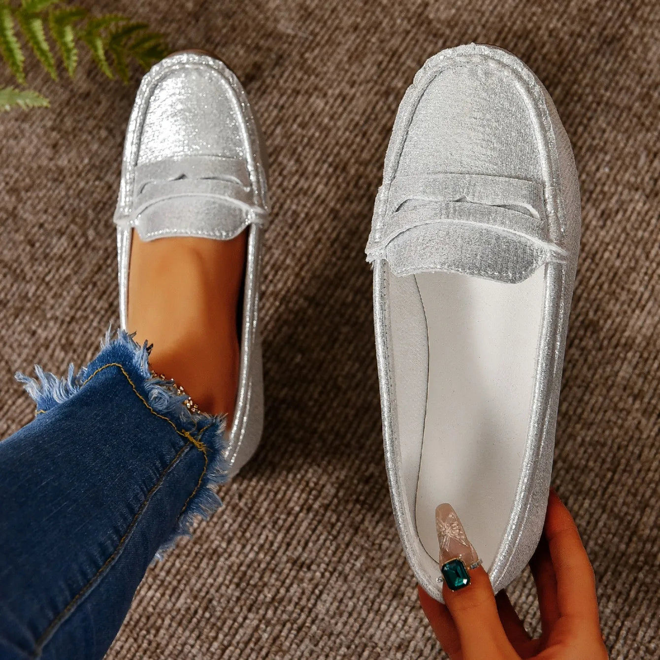 Zapatos planos para mujer, cómodos, ligeros, a la moda, mocasines, ideales para primavera y otoño, zapatillas casuales de suela fina, zapatos para exteriores para mujer.
