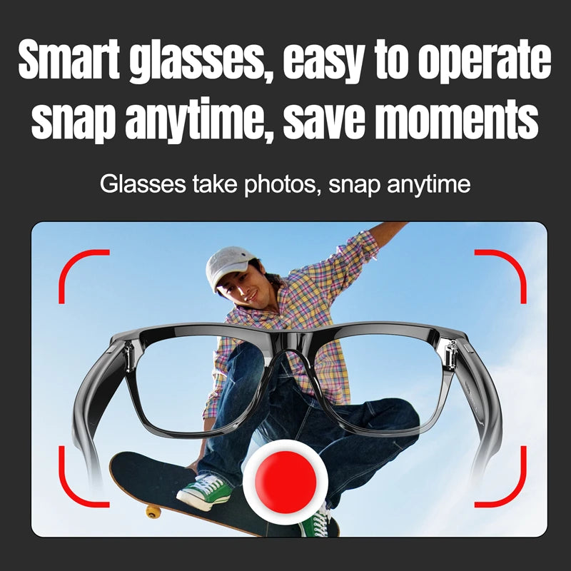 Gafas inteligentes 4K HD con IA, fotocromáticas, multifunción, Bluetooth, llamadas, asistente de voz, reproductor de música, traductor y cámara.