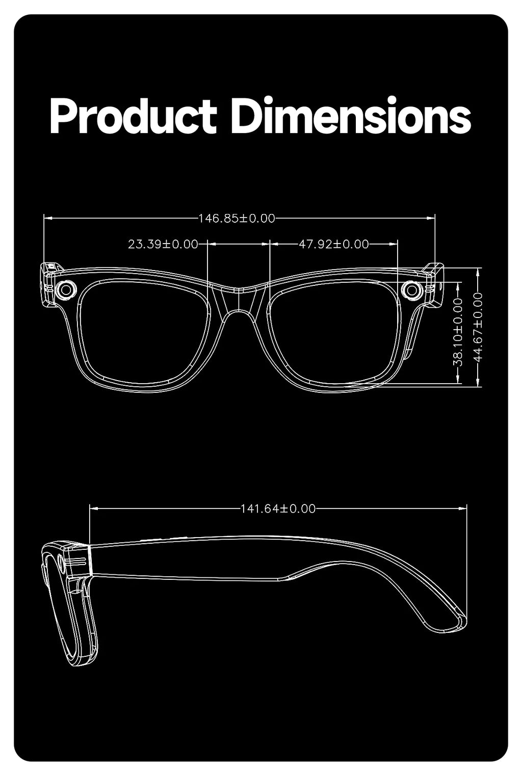 Gafas inteligentes para hombre 2026 con cámara de 8 MP, WiFi, Bluetooth, control táctil, resistencia al agua IP67, traducción con IA, cancelación de ruido y gafas con IA para mujer y hombre.