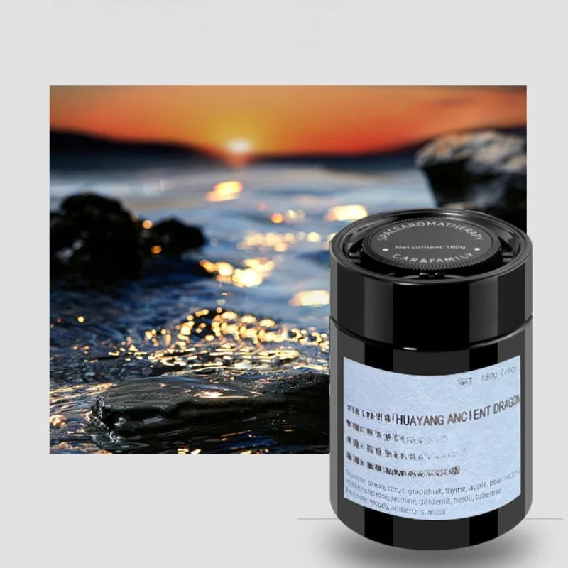 Perfume sólido en bálsamo para coche con aromaterapia, con fragmentos de la nueva fragancia de larga duración.