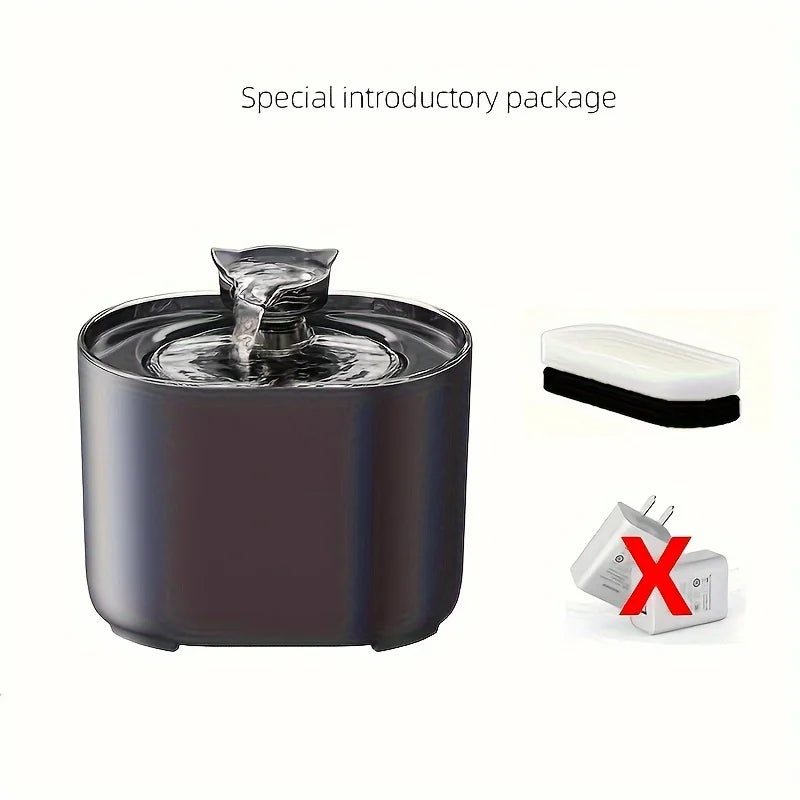 1 fuente de agua para mascotas de 2,2 L con dispensador automático de agua, agua potable fresca y filtrada, y funcionamiento silencioso.