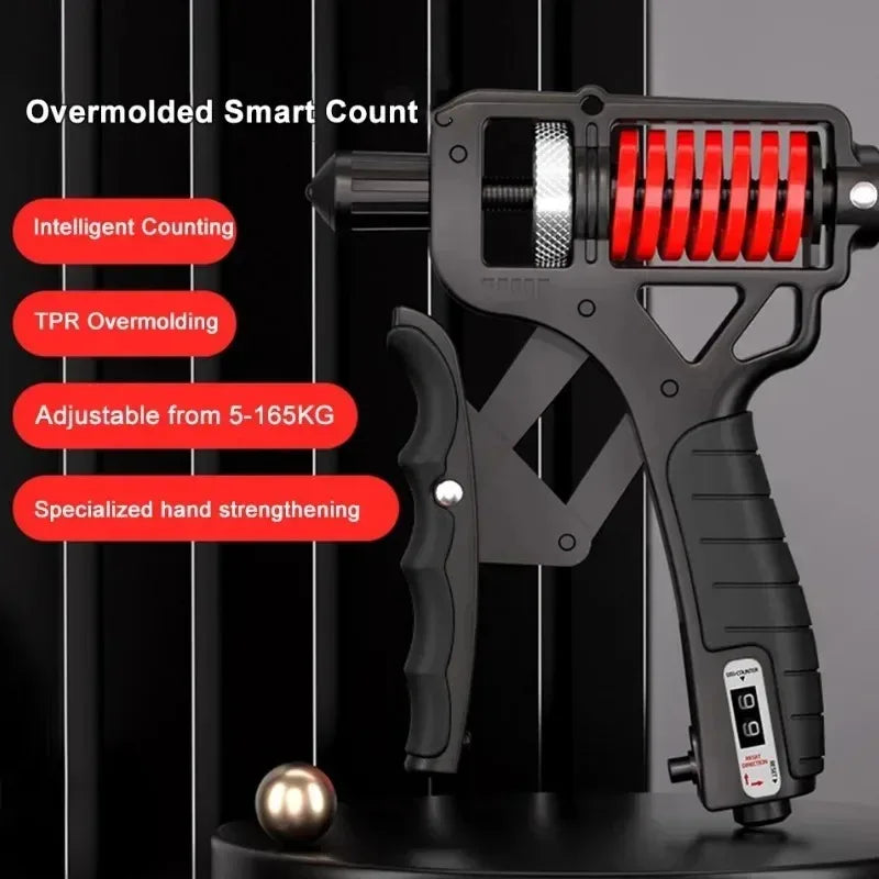 Entrenador de fuerza de agarre de 5 a 165 kg, fortalecedor de agarre de mano, fortalecedor de antebrazo con resistencia ajustable, perfecto para músicos y atletas.