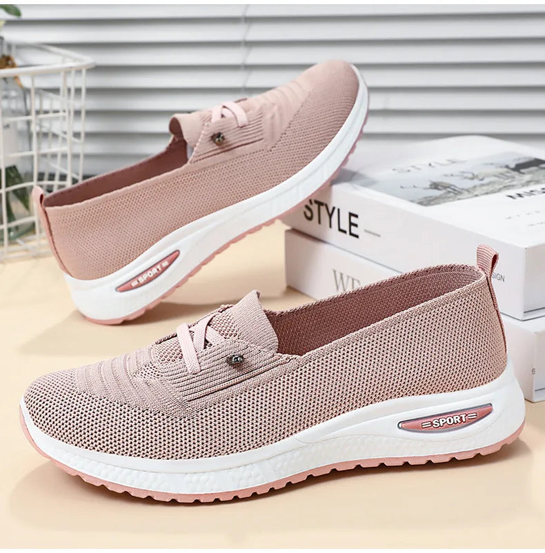 Zapatillas deportivas casuales para mujer 2025, transpirables, de malla, con suela gruesa. Precio asequible. Envío gratuito