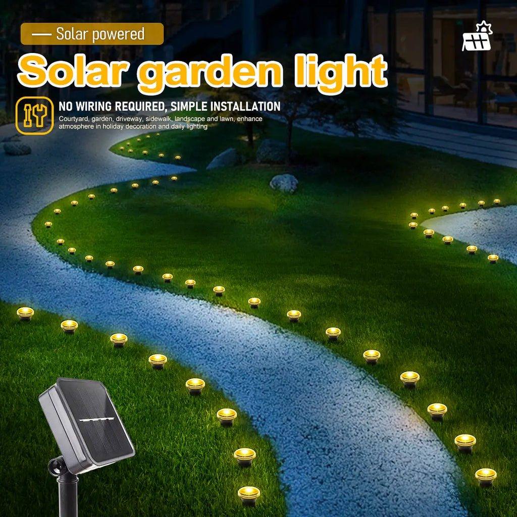 Lámpara solar LED para jardín y caminos, 15/30 LED, 8 modos, resistente al agua, para exteriores, ideal para camping, bodas, Navidad y otras festividades.