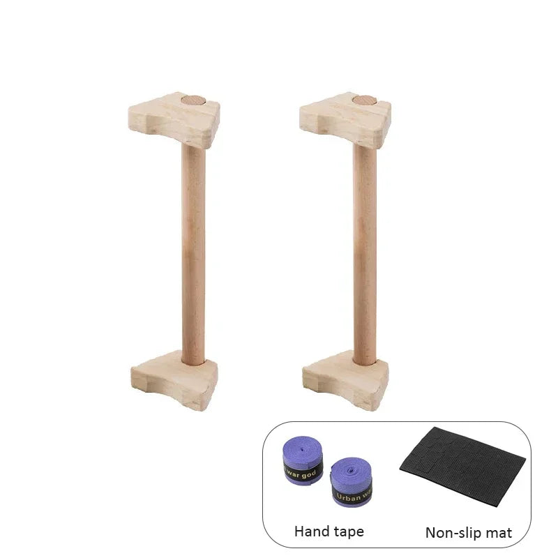 1 par de soportes de madera para barras de flexiones, barra de flexiones para gimnasio, tabla de ejercicios de fitness, entrenamiento de culturismo, barra paralela para parada de manos