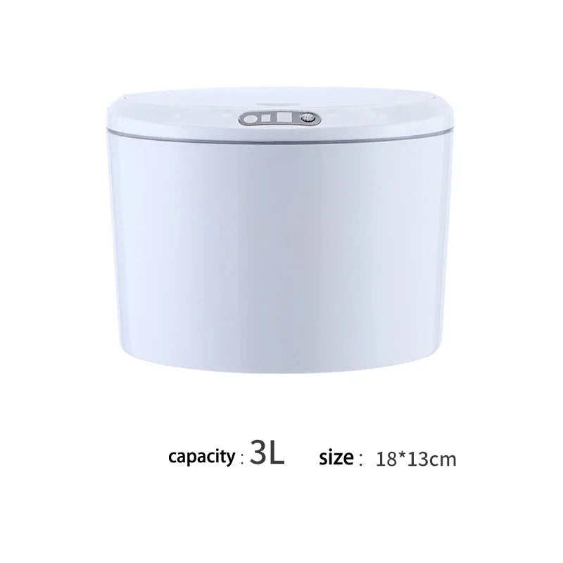 Cubo de basura inteligente de 3/5 L para coche, con tapa automática con sensor, eléctrico y con cubierta. Ideal para organizar el hogar, la cocina y la sala de estar.