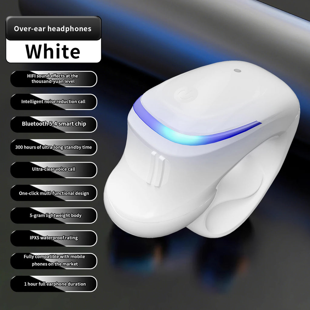 Auriculares inalámbricos Bluetooth de conducción ósea 5.3 con clip parlante, uso prolongado sin dolor, batería de muy larga duración