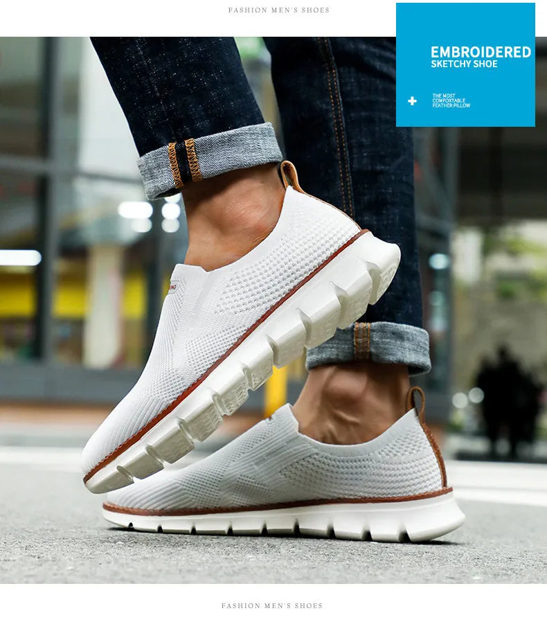 Zapatillas deportivas para hombre, mocasines ligeros de verano, transpirables, de malla, para hombre, calzado casual.