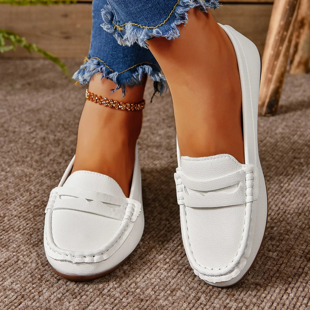 Zapatos planos para mujer, cómodos, ligeros, a la moda, mocasines, ideales para primavera y otoño, zapatillas casuales de suela fina, zapatos para exteriores para mujer.