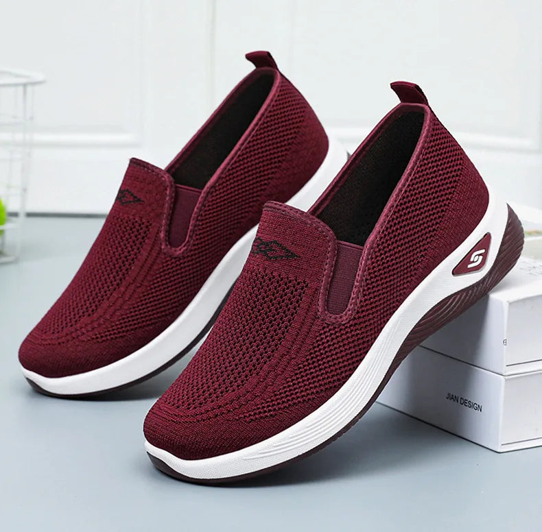 Zapatillas deportivas casuales para mujer, transpirables y ligeras, antideslizantes, para correr y caminar al aire libre, vulcanizadas.