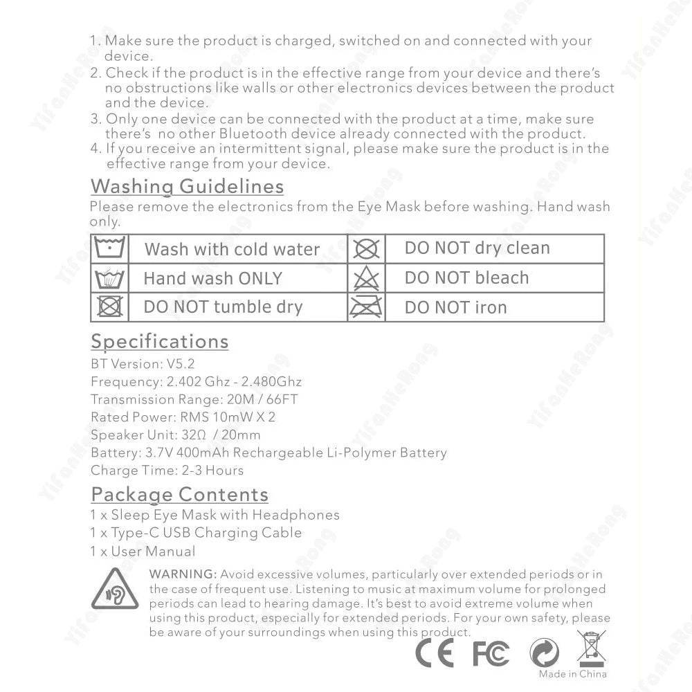 Antifaz 3D Premium para Dormir (YIFANHERONG)