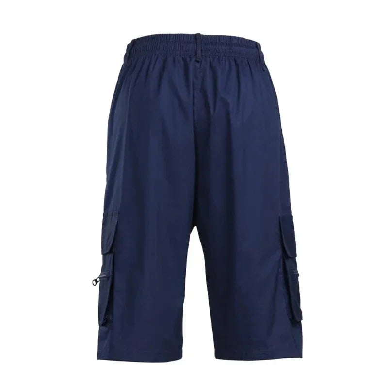 Pantalones cortos tácticos de camuflaje para hombre, de verano, con bolsillos cargo, estilo militar, informales, para senderismo, pesca y viajes.