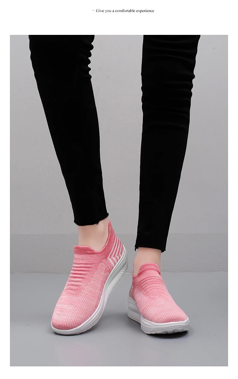 Zapatos para mujer Primavera Otoño Transpirables Moda Zapatillas Plataforma Zapatillas Casuales para Mujer Zapatos Mocasines Caminar Zapatos De Mujer