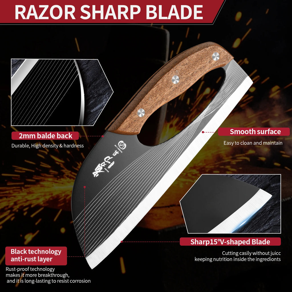 Cuchillo de cocina multifuncional que ahorra esfuerzo, afilado para cortar verduras y carne, ideal para matar pescado y como cuchillo de chef profesional.