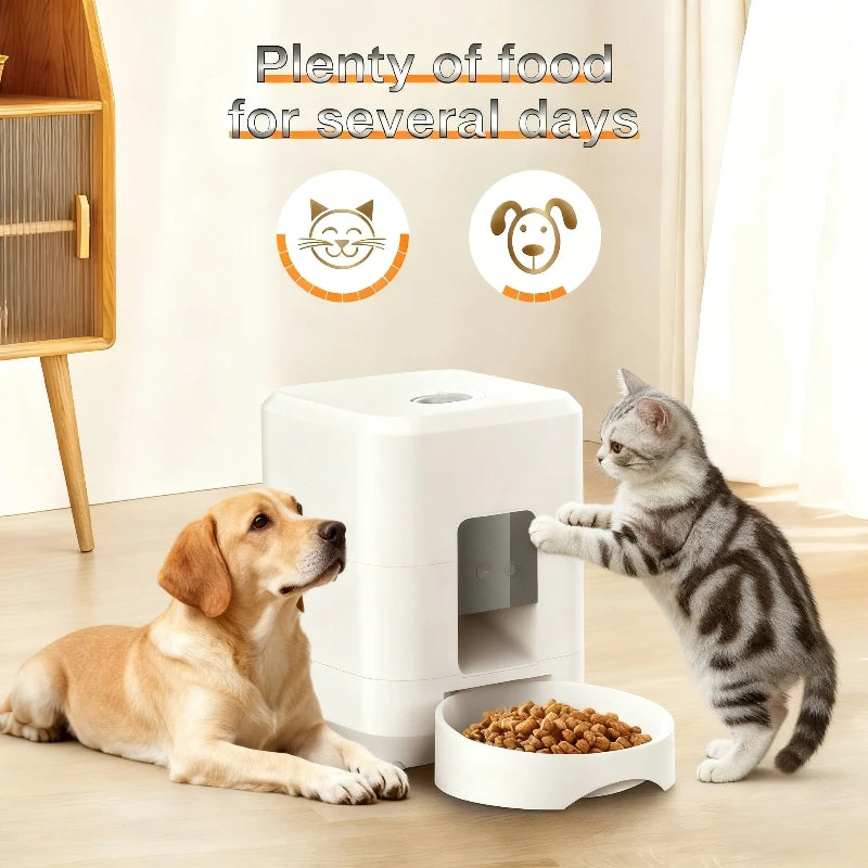 Comedero automático para mascotas de 2 litros, dispensador inteligente de comida para gatos y perros con Wi-Fi, controlable por aplicación, alimentación lenta y cuantitativa para mascotas. Accesorios para gatos.