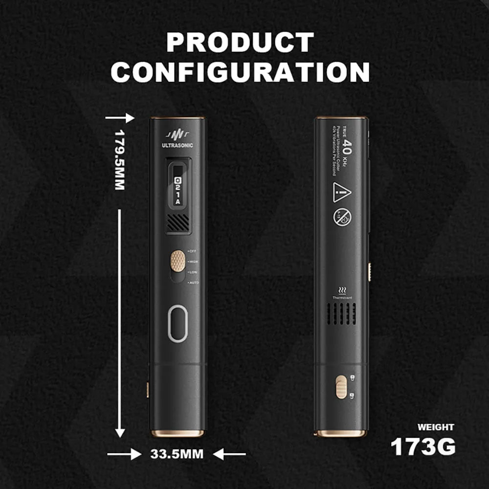 Cuchillo de corte ultrasónico JAKEMY de 35 W y 40 kHz, cortador y pulidor ultrasónico portátil 2 en 1 para cortar, lijar y pulir.