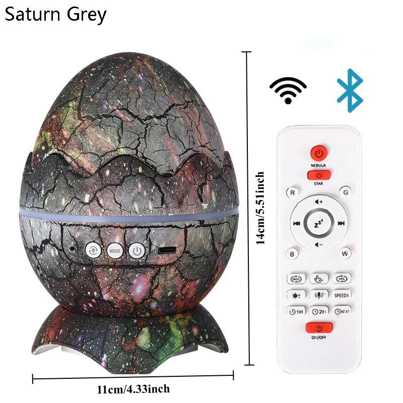 Proyector de galaxia y huevo de dinosaurio, lámpara de proyección de cielo