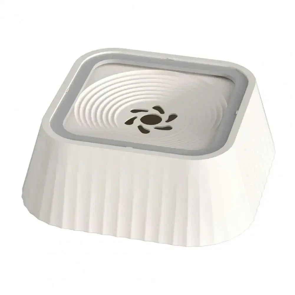 Fuente de agua para mascotas con platos flotantes, bebedero antiderrame para perros, bebedero lento y limpio, antisalpicaduras para mascotas (perros y mascotas).