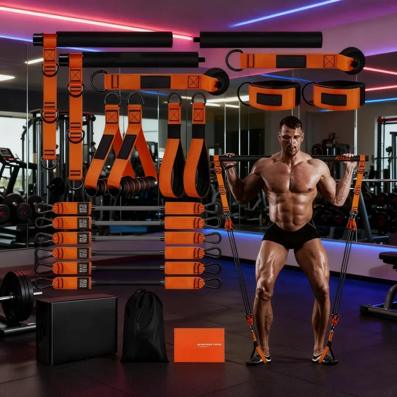Juego de Pilates con Bandas de Resistencia (ALL-IN-ONE STRENGTH TRAINING KIT)