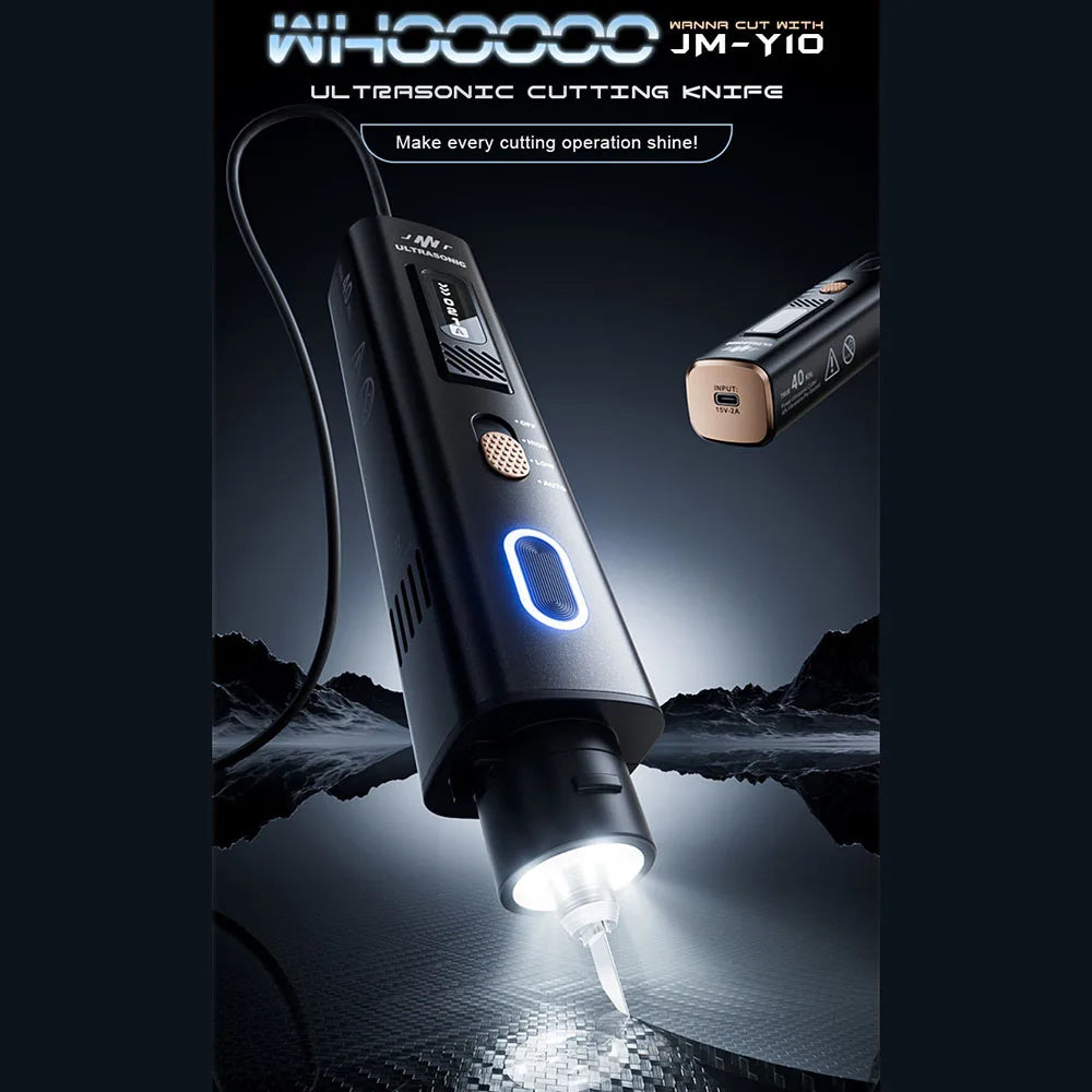 Cuchillo de corte ultrasónico JAKEMY de 35 W y 40 kHz, cortador y pulidor ultrasónico portátil 2 en 1 para cortar, lijar y pulir.