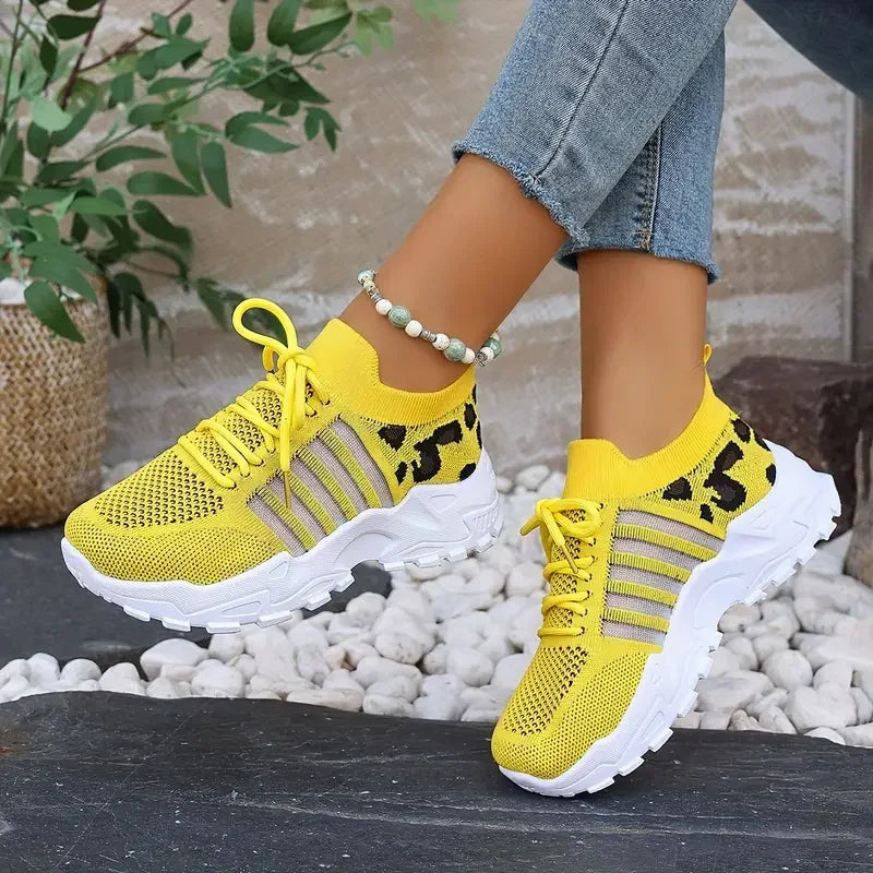 Zapatillas casuales para mujer 2025 Ligeras y transpirables Zapatillas casuales para mujer Zapatillas gruesas para mujer Tenis Feminino Basket Femme
