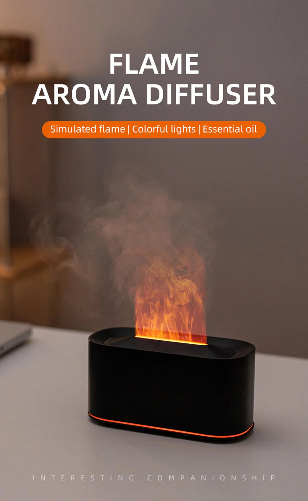 Humidificador de aire con difusor de aceites esenciales