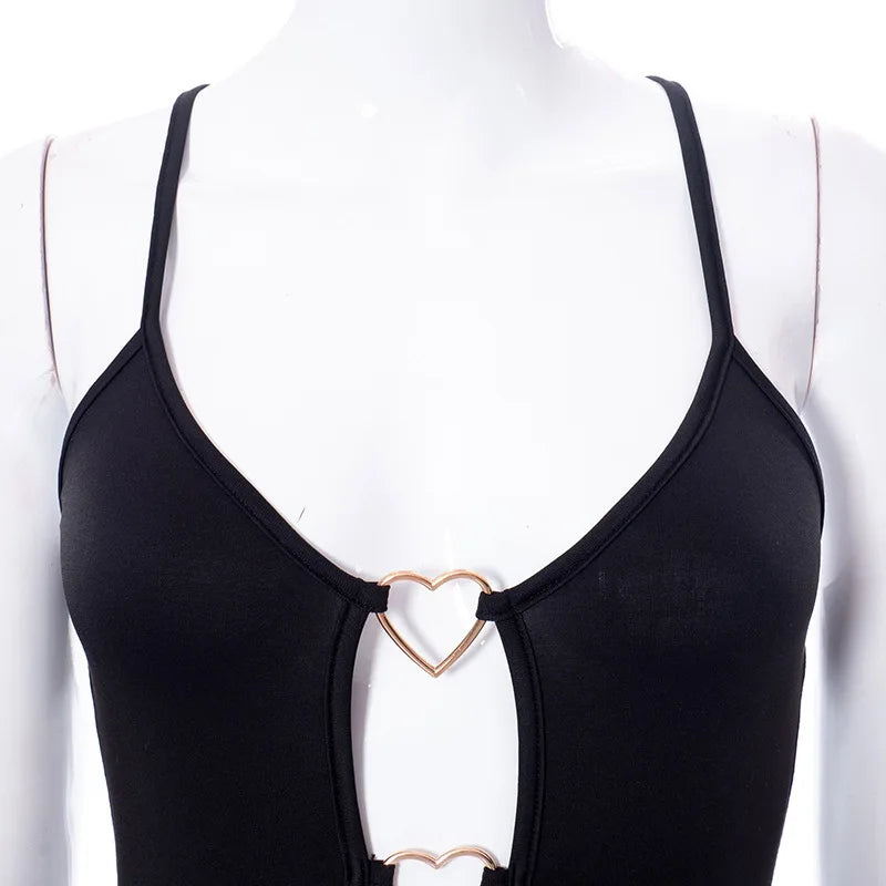 Nuevos vestidos 2025 Moda femenina Verano Color liso Cuello halter Faldas cruzadas con abertura en la cadera Ropa femenina Tops