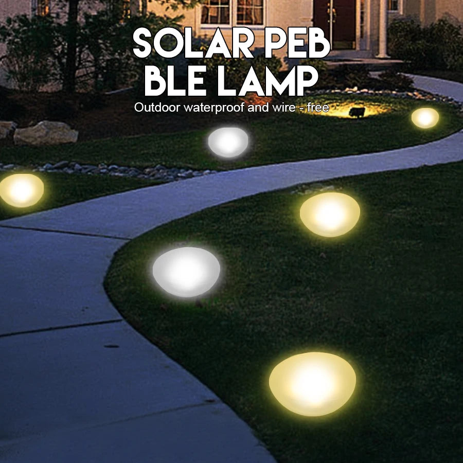 Luces solares para jardín, exteriores, impermeables, con forma de piedra y alimentadas por energía solar, luces de paisajismo para jardín, camino, patio y césped.