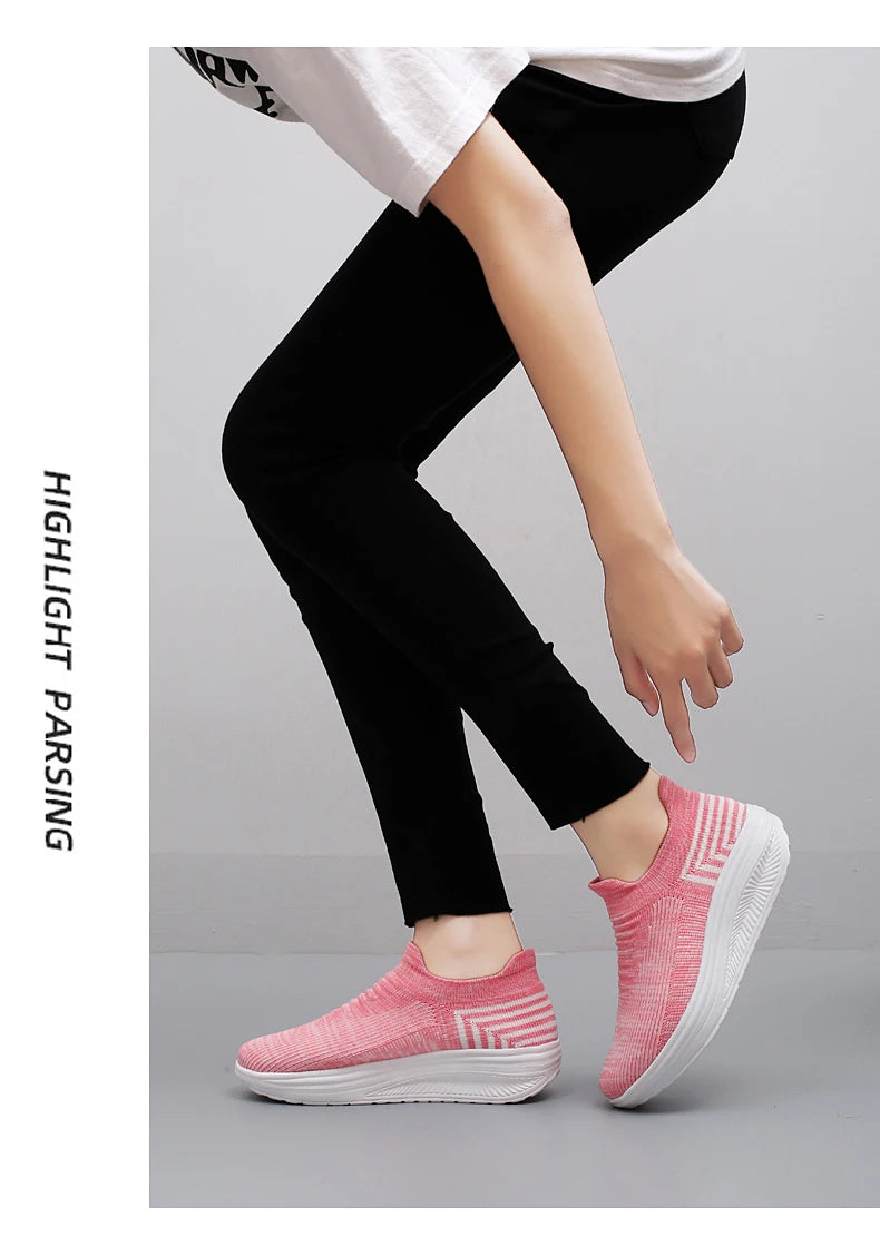 Zapatos para mujer Primavera Otoño Transpirables Moda Zapatillas Plataforma Zapatillas Casuales para Mujer Zapatos Mocasines Caminar Zapatos De Mujer
