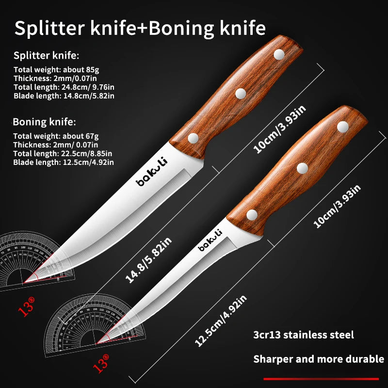 Nuevo cuchillo deshuesador profesional, cuchillo de chef con hoja ultra afilada de acero inoxidable de alto contenido de carbono para herramientas especiales de cocina de carnicero.
