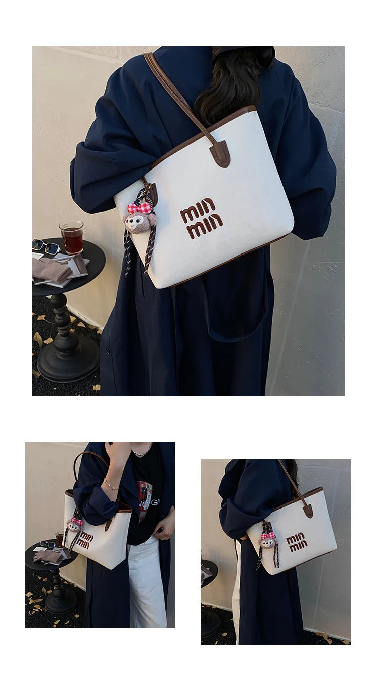 Bolso de mano nuevo para mujer 2025, bolso de hombro de gran capacidad, bolso tote, bolso para ir al trabajo, bolso de mano bajo el brazo, moderno