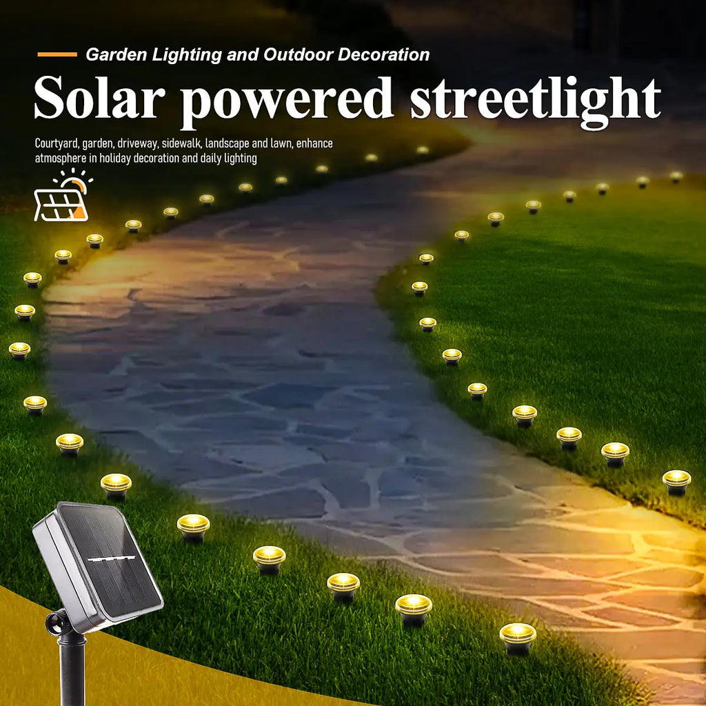 Lámpara solar LED para jardín y caminos, 15/30 LED, 8 modos, resistente al agua, para exteriores, ideal para camping, bodas, Navidad y otras festividades.