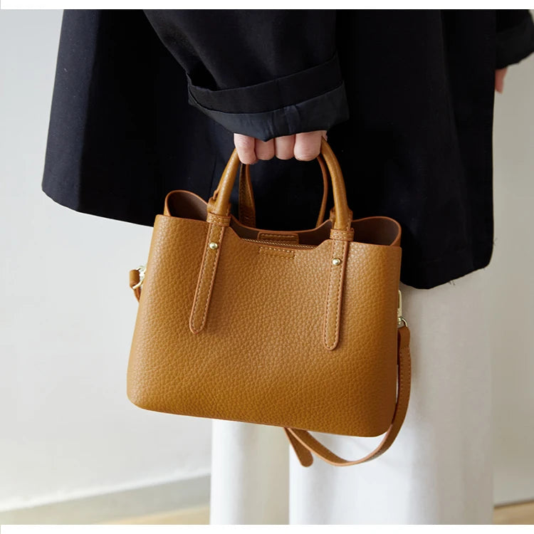 Bolsos de mano de PU para mujer, elegantes bolsos tote, diseño versátil, bolsos de uso diario, bolso de hombro compacto