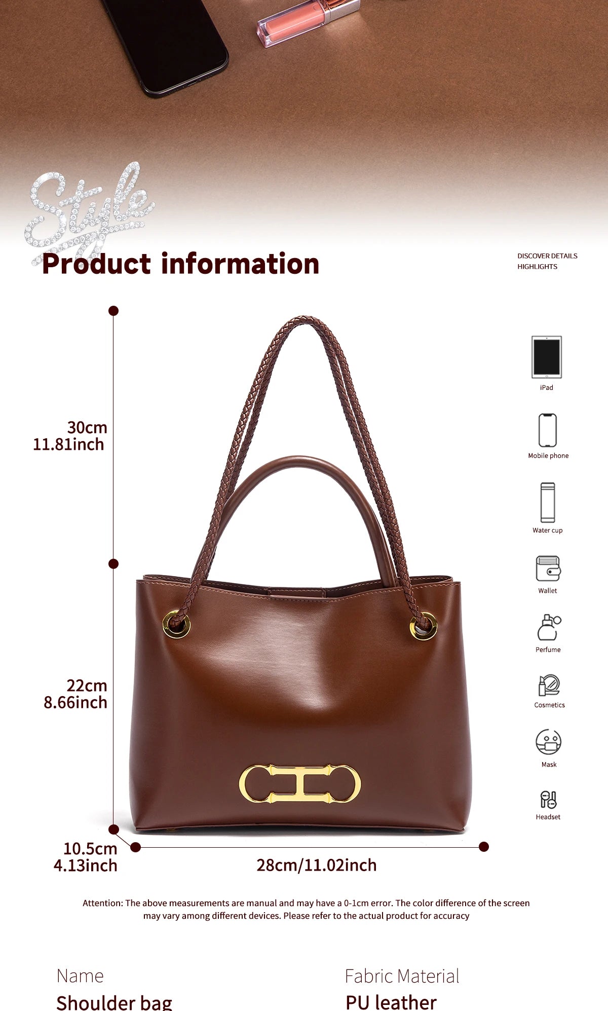 Bolso de mano para mujer, nuevo modelo otoño 2025, bolso tote minimalista negro, bolso de doble uso para ir al trabajo.