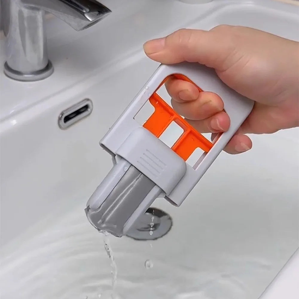 Mini fregona de escritorio, esponja para limpieza, fregona de lavado de agua, fregona plegable potente, fregona de mano para suelos, espejos, ventanas y cristales de coche.