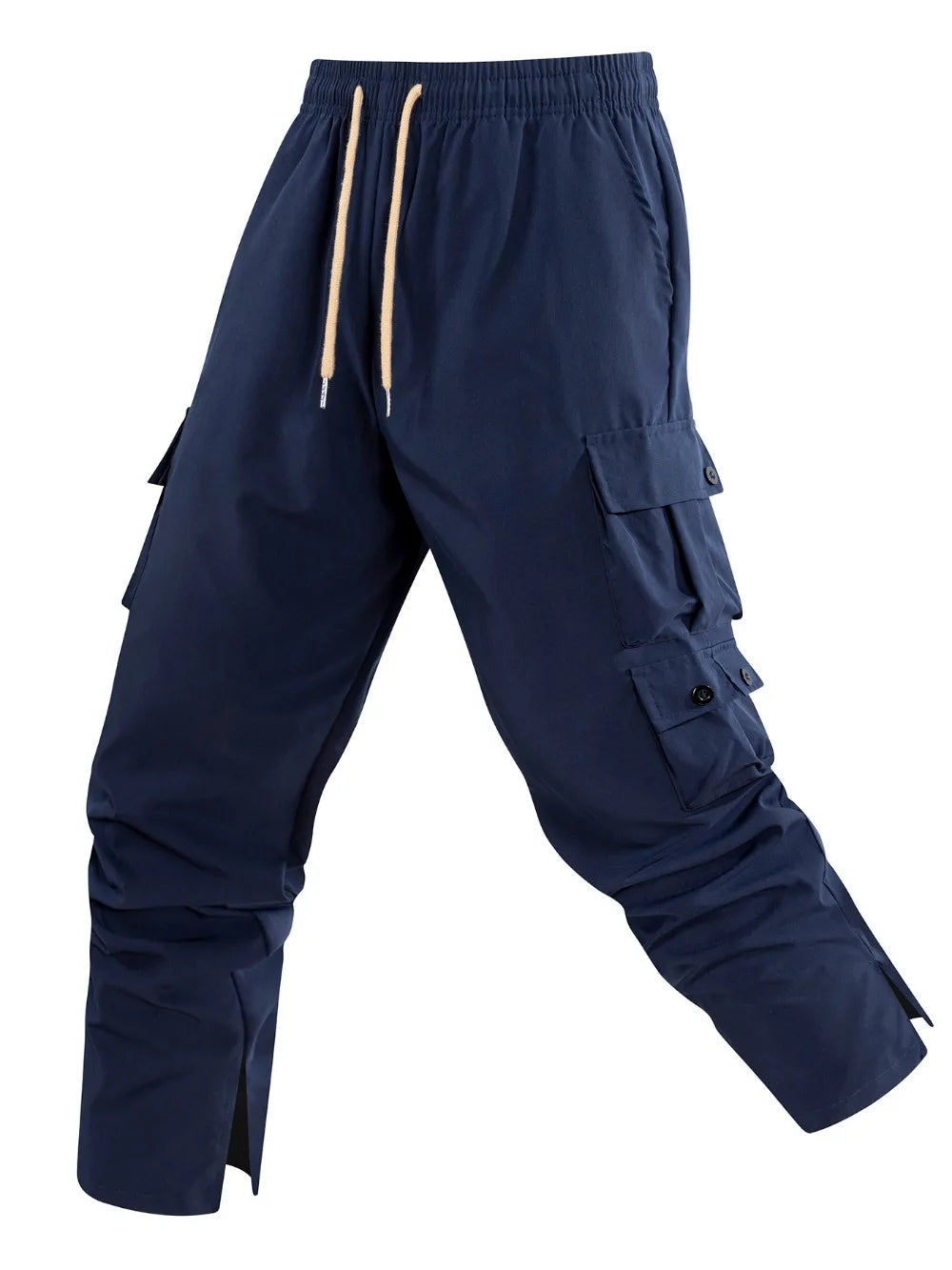 Pantalones cargo casuales para hombre, pantalones tácticos largos con múltiples bolsillos, pantalones casuales holgados para hombre, pantalones deportivos para exteriores, pantalones rectos para hombre.