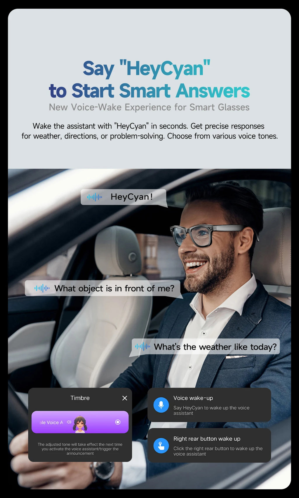 Gafas inteligentes para hombre 2026 con cámara de 8 MP, WiFi, Bluetooth, control táctil, resistencia al agua IP67, traducción con IA, cancelación de ruido y gafas con IA para mujer y hombre.