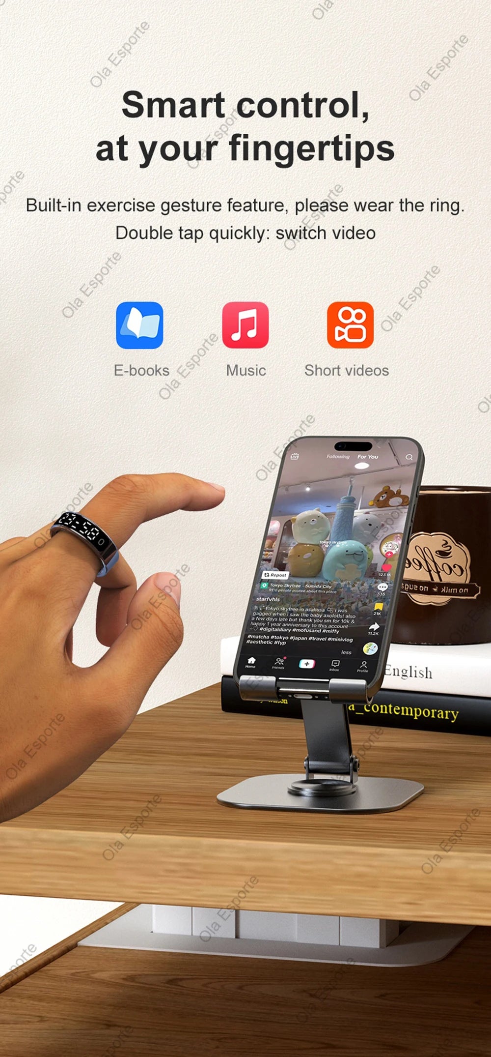 Anillo inteligente 2026 con pantalla táctil, carga inalámbrica, control inteligente, gestor de salud y resistencia al agua de 5 ATM para hombres y mujeres. Nuevos anillos.