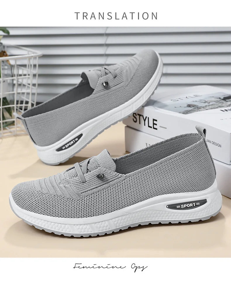 Zapatillas deportivas casuales para mujer 2025, transpirables, de malla, con suela gruesa. Precio asequible. Envío gratuito