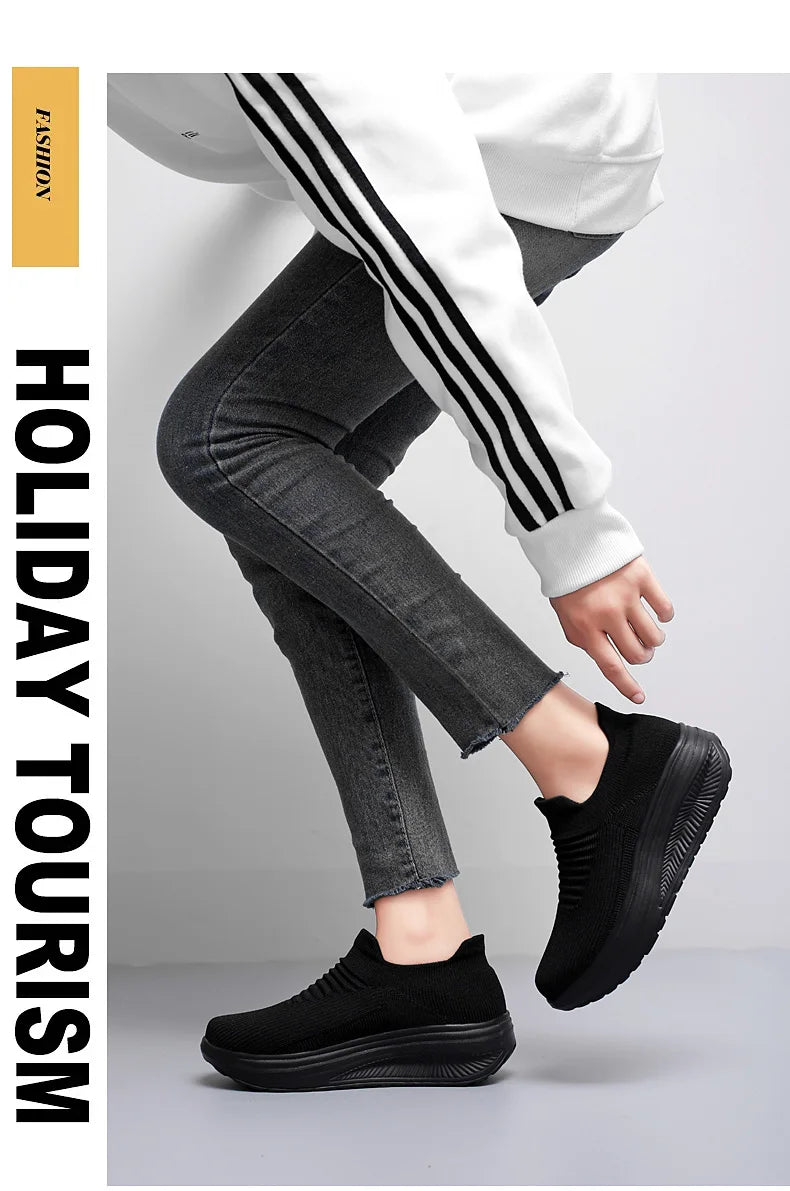 Zapatos para mujer Primavera Otoño Transpirables Moda Zapatillas Plataforma Zapatillas Casuales para Mujer Zapatos Mocasines Caminar Zapatos De Mujer