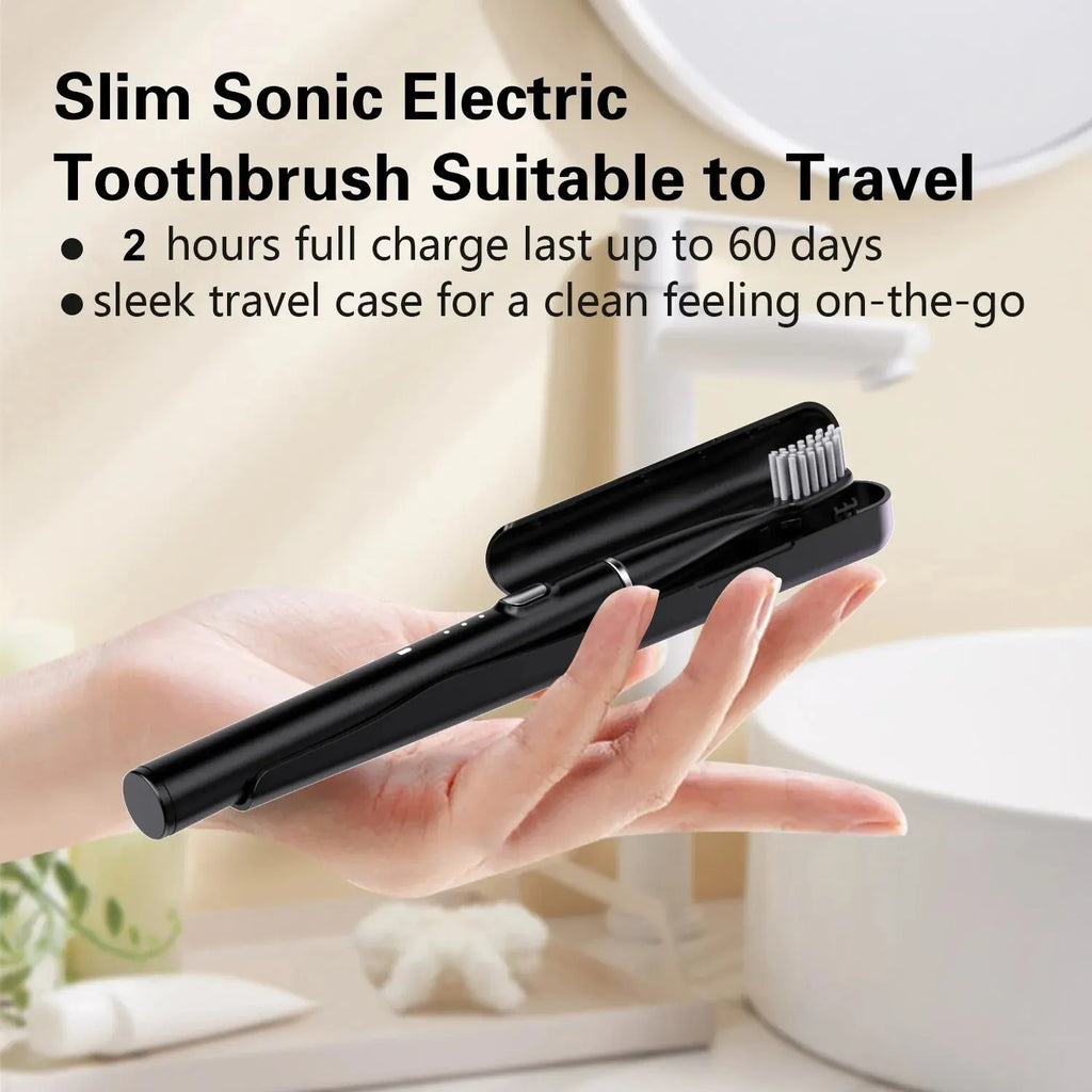 Cepillo de dientes eléctrico Fine Branch, cepillo de dientes sónico, cepillo de dientes Hollow Cup, cepillo de dientes para viajes en autocaravana, cepillo de dientes eléctrico resistente al agua IPX7.