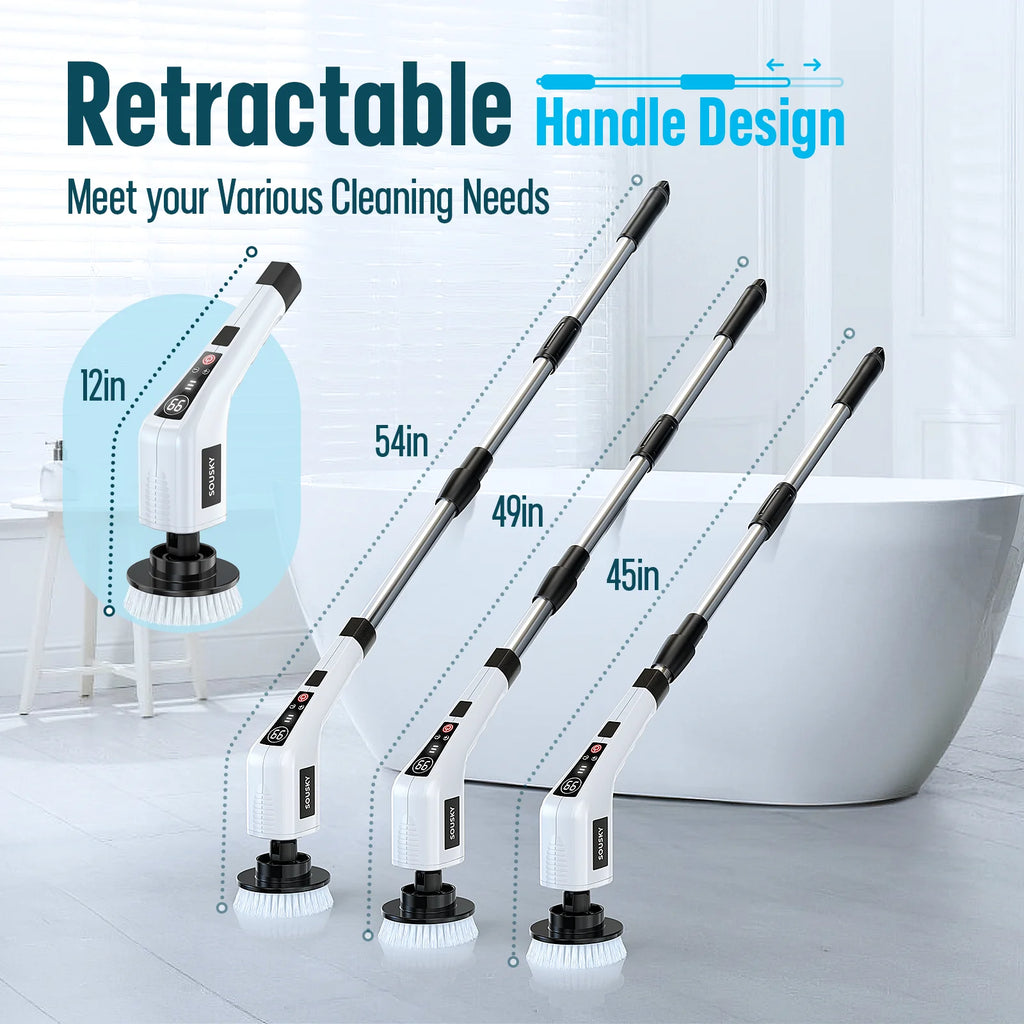 Cepillo de limpieza eléctrico multifuncional 8 en 1, inalámbrico y giratorio para el hogar, ideal para baño, cocina, ventanas y inodoros.