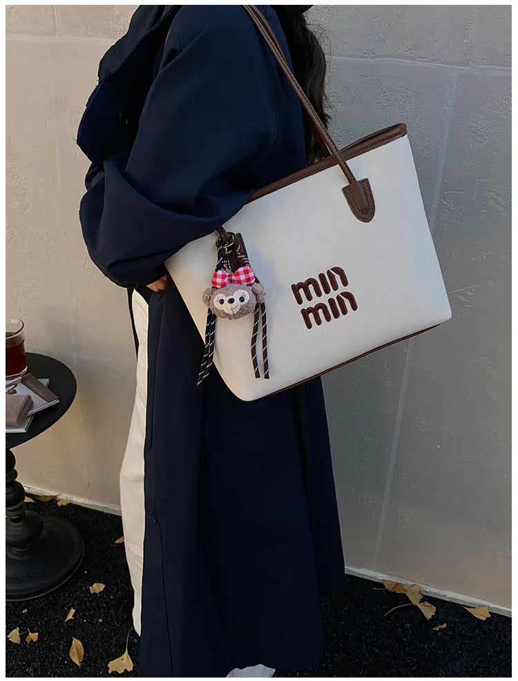 Bolso de mano nuevo para mujer 2025, bolso de hombro de gran capacidad, bolso tote, bolso para ir al trabajo, bolso de mano bajo el brazo, moderno