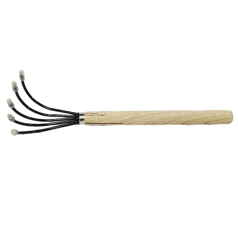 Rastrillo de mano para jardín con mango de madera, azada de doble propósito, azada y cultivador para cavar, desherbar, jardinería y cultivo.