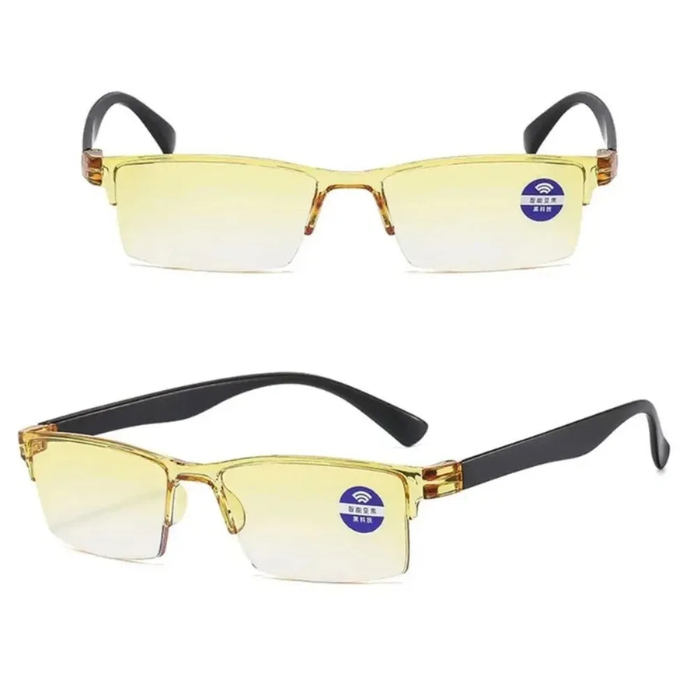 Gafas inteligentes con zoom automático, gafas de lectura con filtro de luz azul para hombre y mujer, gafas ópticas para ordenador.