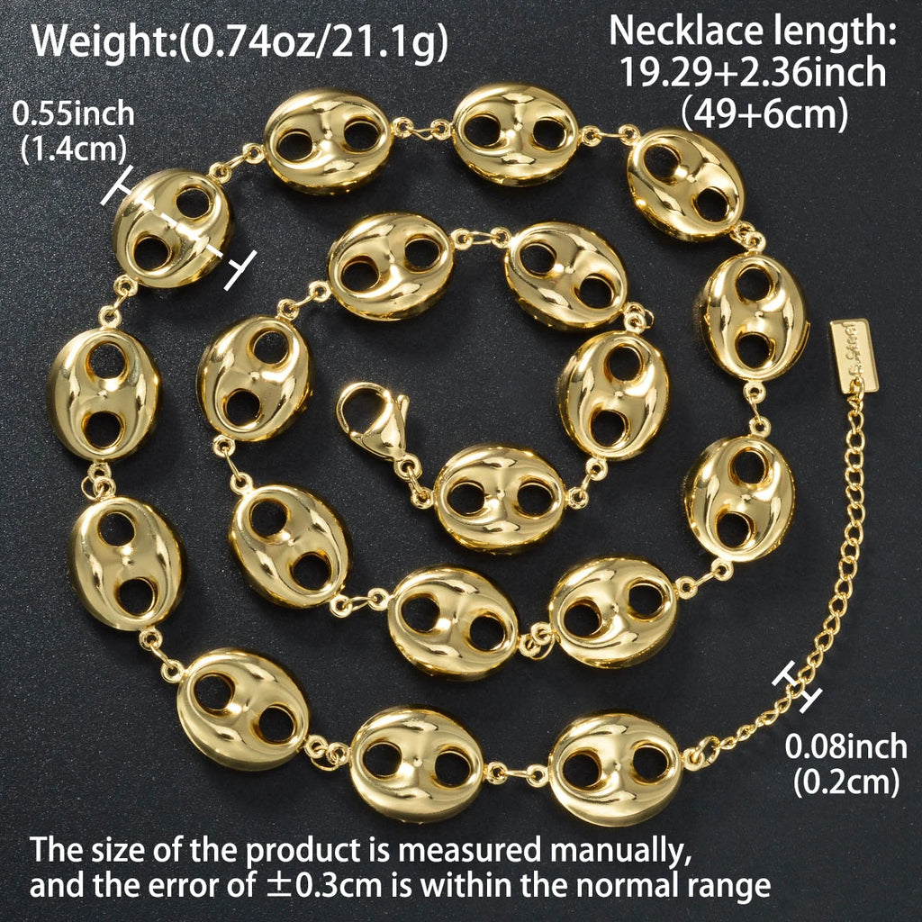 Collar de cadena cubana de 5 mm, joyería de acero inoxidable para hombre, plata, oro, estilo hip hop, unisex, cadenas duraderas, regalo para el día a día.