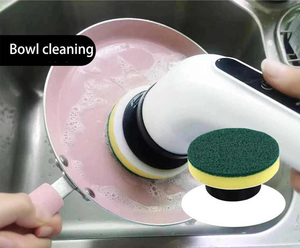 Cepillo de limpieza eléctrico 9 en 1 de 2000 mAh, herramienta de limpieza para cocina y baño.