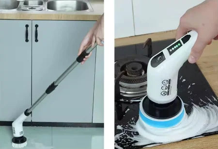 Cepillo de limpieza eléctrico 9 en 1 de 2000 mAh, herramienta de limpieza para cocina y baño.
