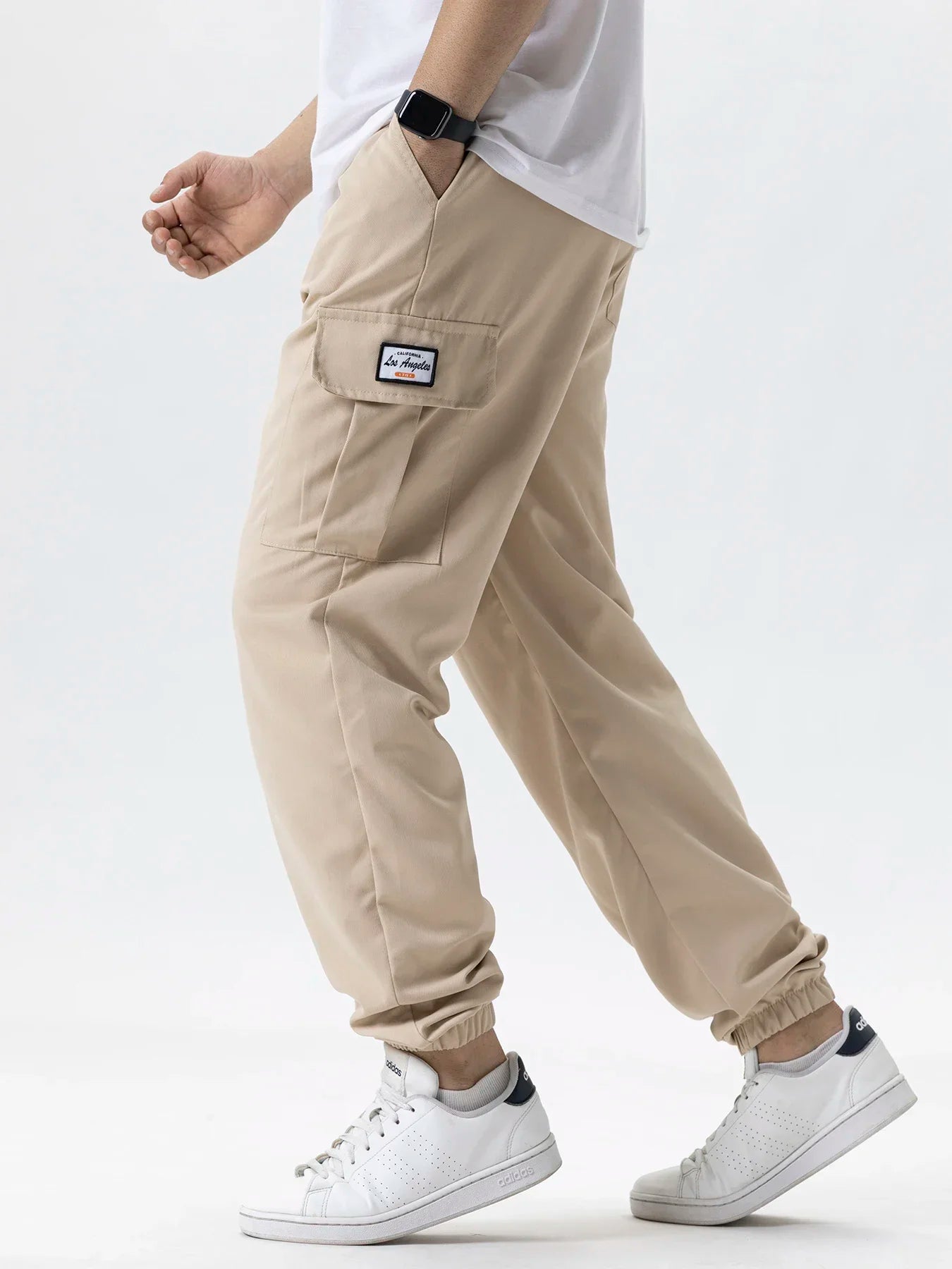 Pantalones deportivos cargo casuales para hombre, primavera/otoño, tallas S-2XL, con cordón ajustable en la cintura, estilo jogger, para senderismo, tácticos, con bolsillos.