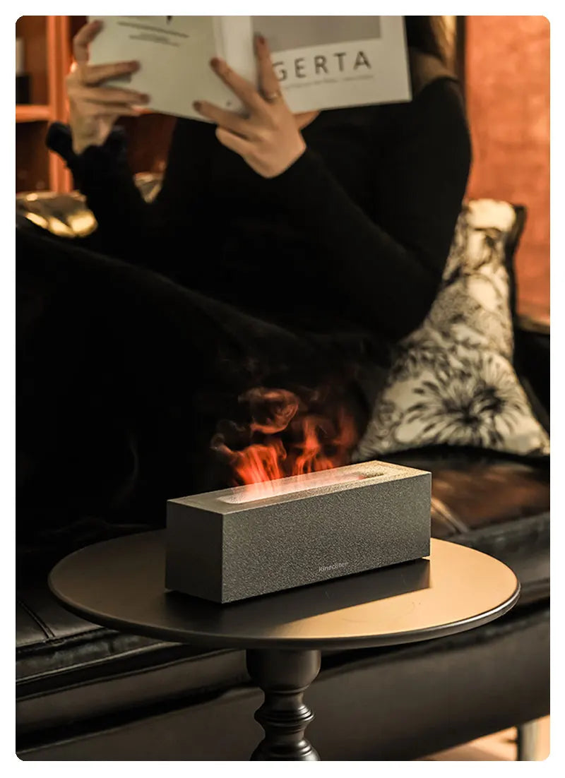 Difusor de aromas con forma de llama, humidificador de aire ultrasónico